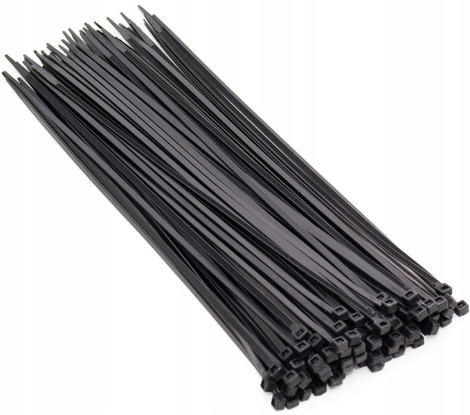 Opaski zaciskowe trytki trytytki 100szt.kablowe 3,6x150mm czarne