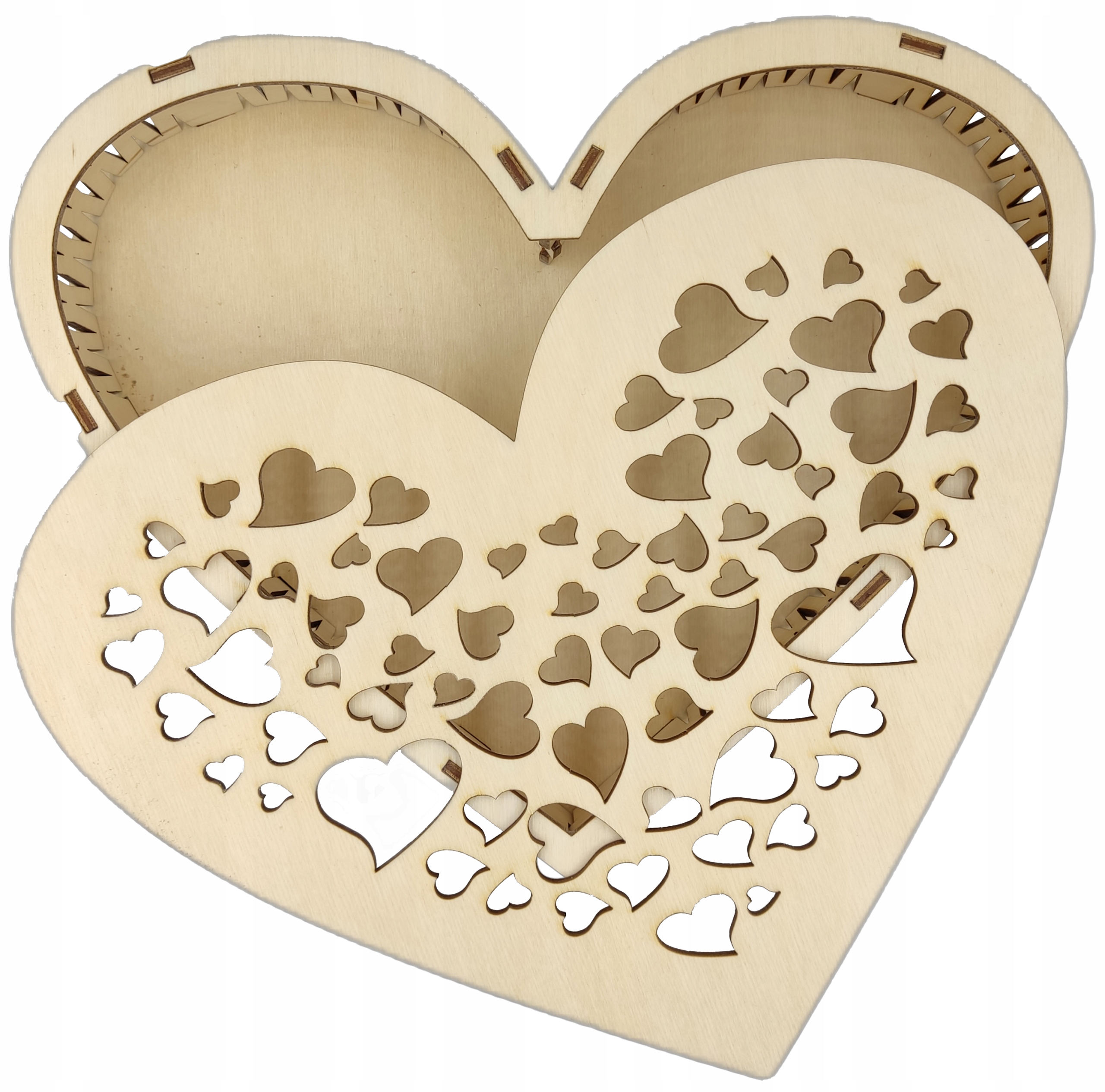 

Drewniane Pudełko Serce Azurowe Sklejka