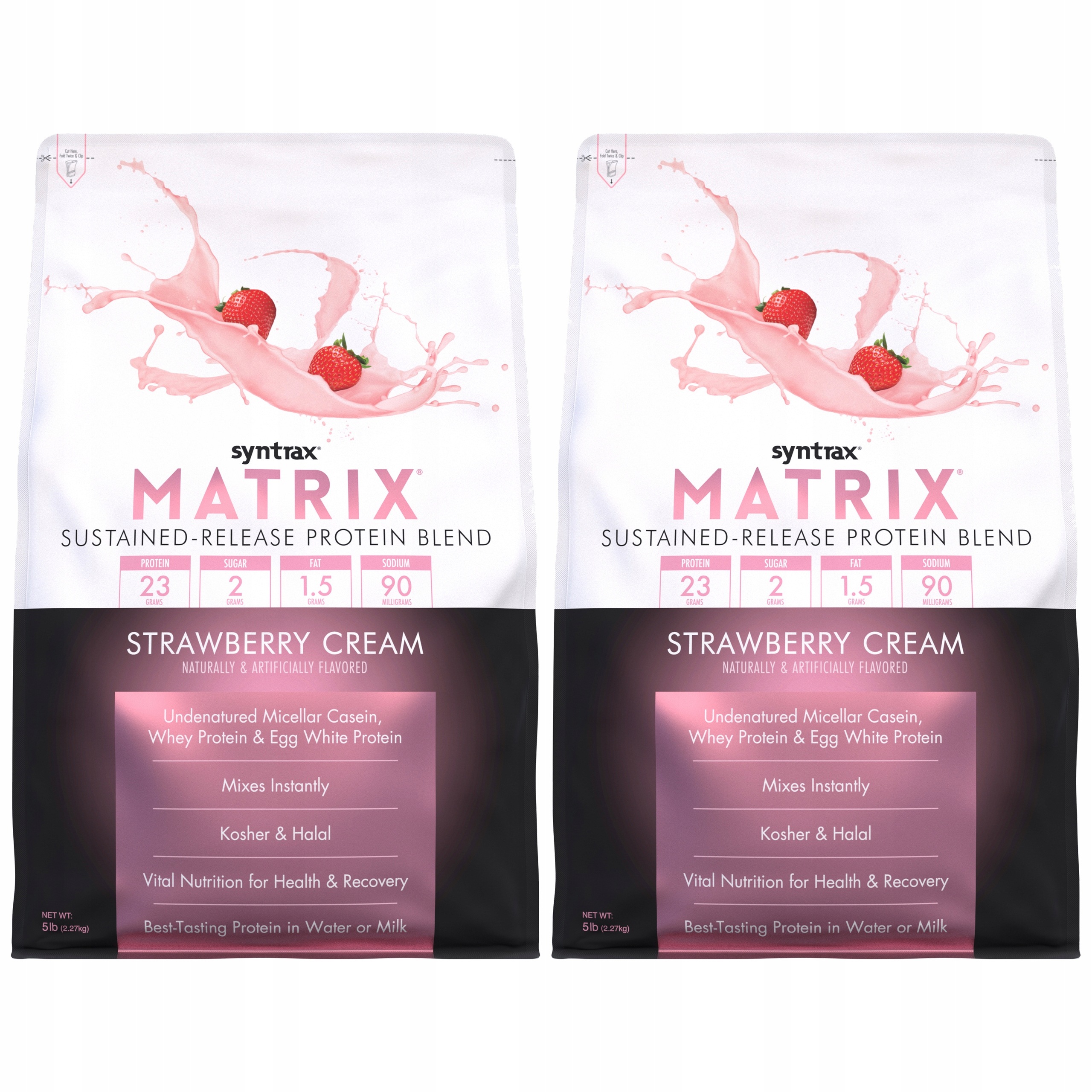 2x Matrix 5.0 Bílkoviny 2270 g 23 g Bílkoviny Budování svalové hmoty Regenerace