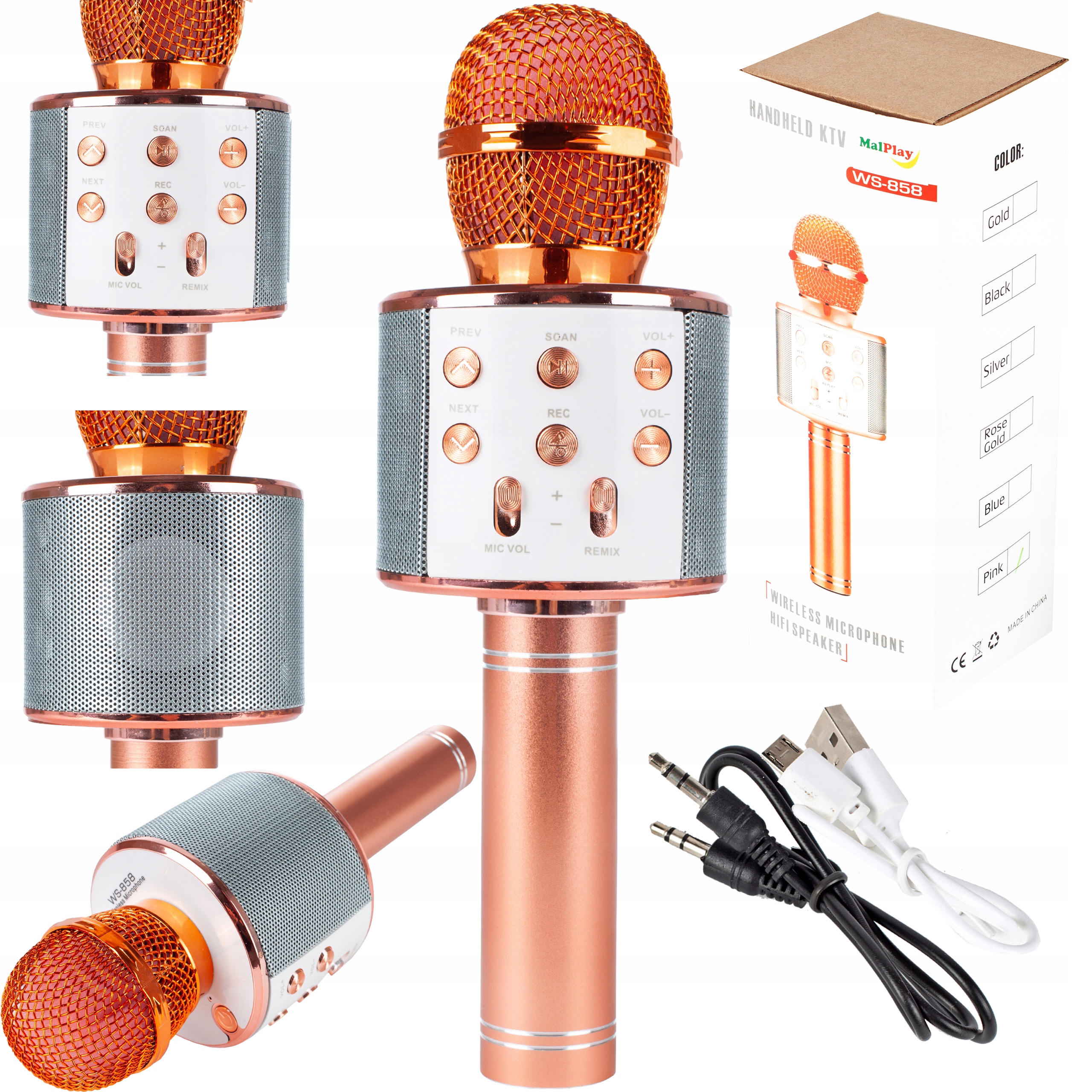 

Mikrofon Bezprzewodowy Karaoke Bluetooth Głośnik