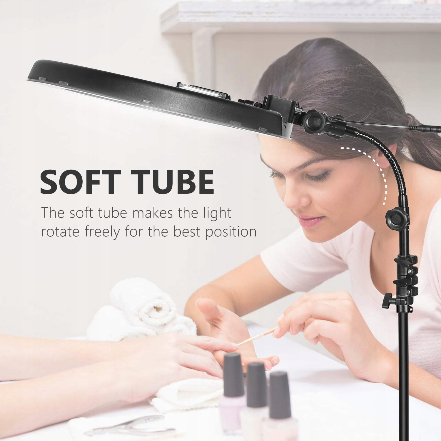 NEEWER Zestaw Ringlicht LED 18 Cal 52W 5500K Statyw Bluetooth do Selfie — miniatura 8