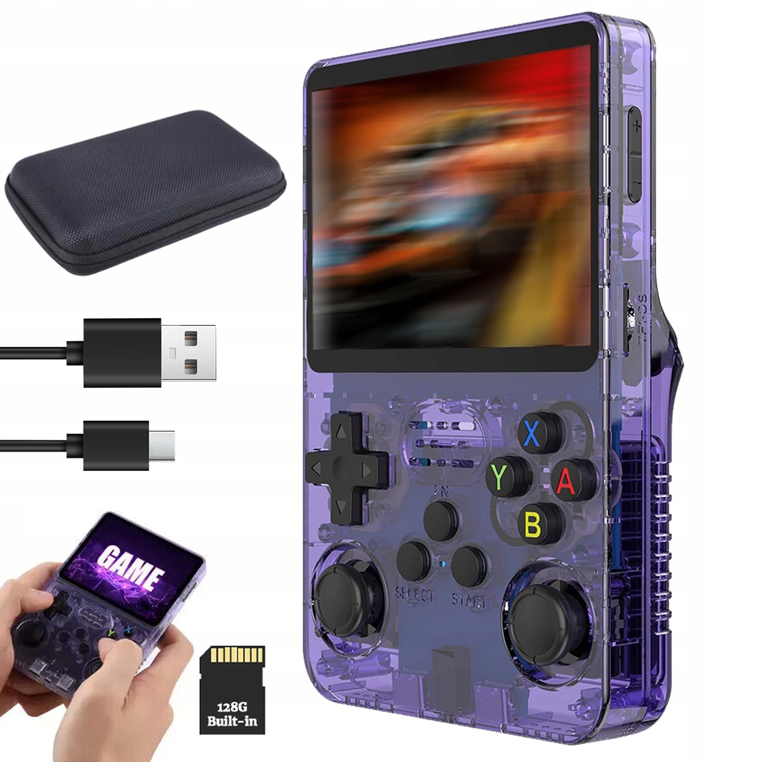 Przenośna Mobilna Mini Konsola Do Gier Retro 21000 Gry 128GB