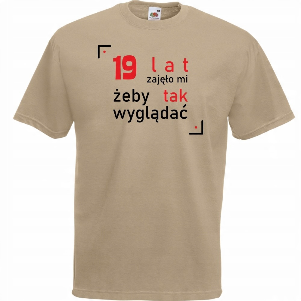 

Koszulka 19 lat urodziny XL khaki