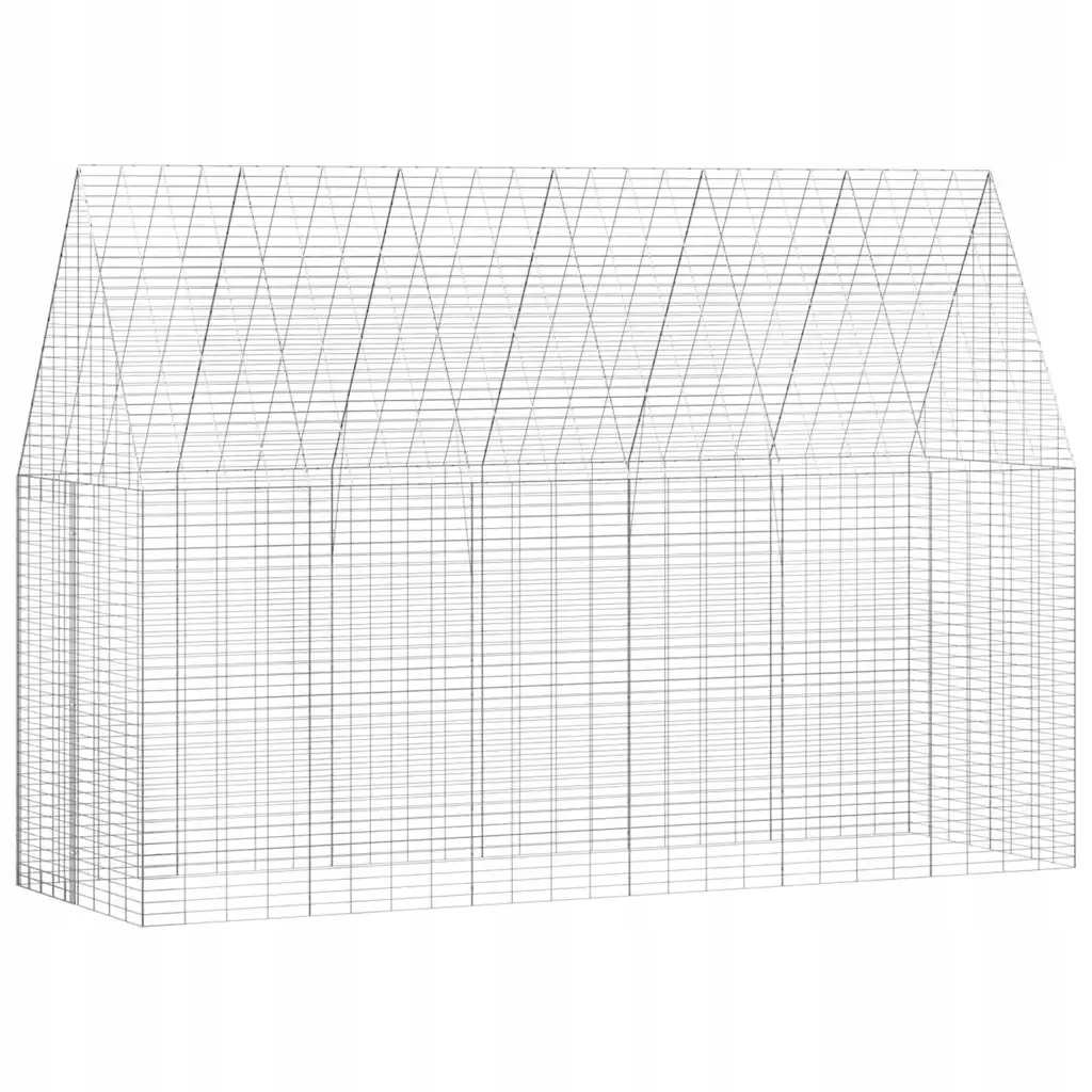 Levně Klec pro králíky Stříbrná 300 x 100 x 210 cm Pozinkovaná ocel