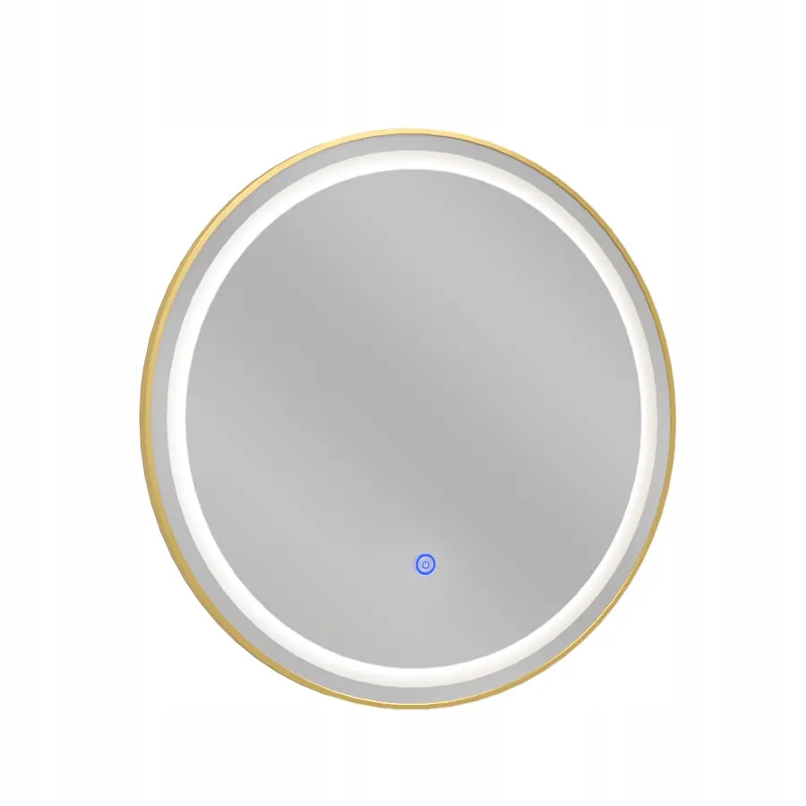 Zrcadlo do koupelny, zlatý rámeček – Led antipara – 60 cm – MC 14 – Swiss Meyer