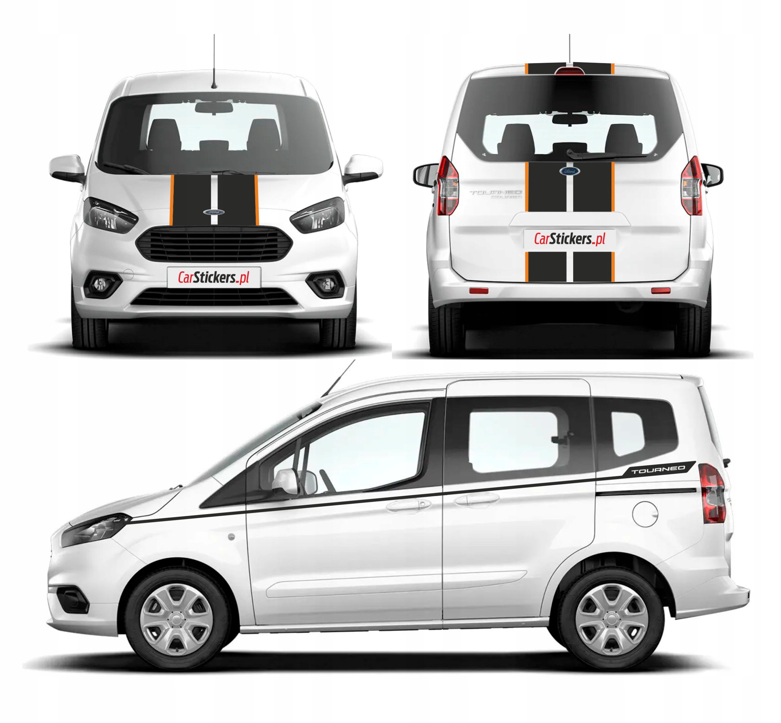 Samolepky kapota, zadní strana a boky Ford Tourneo Courier