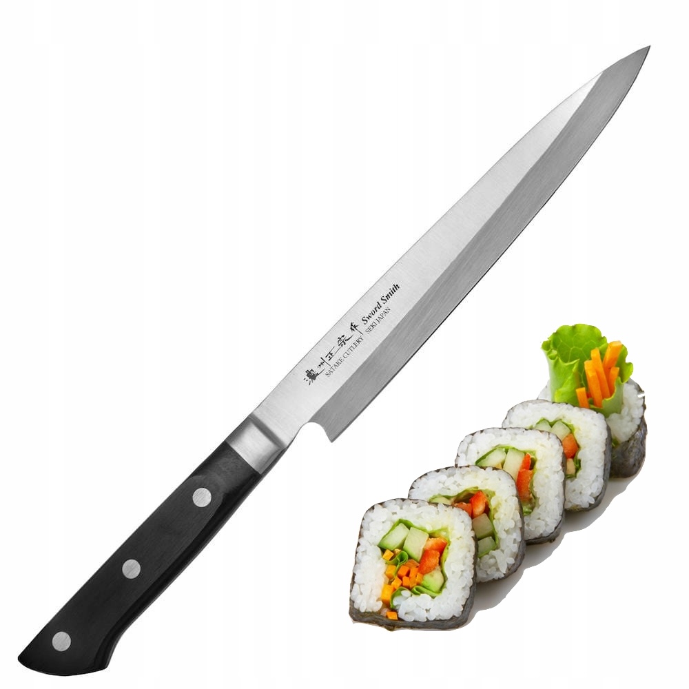 Satake Katsu Japonský nôž na filetovanie Yanagi-Sashimi na sushi 56HRC 21 cm
