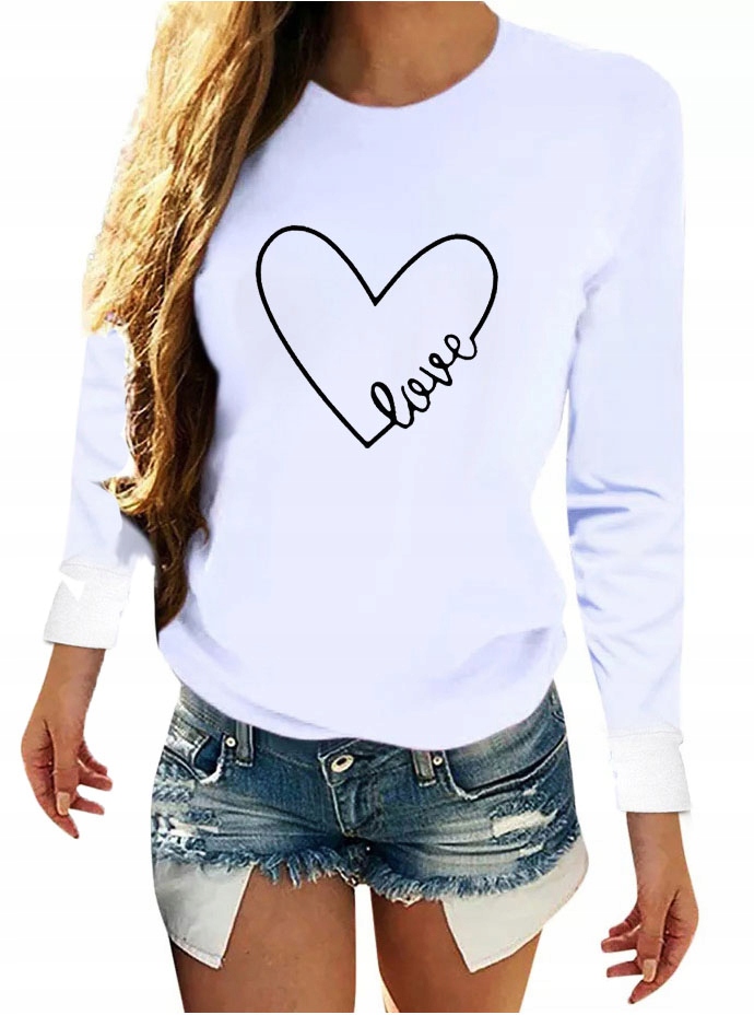 

Bluzka Koszulka Damska Z Nadrukiem S.love L