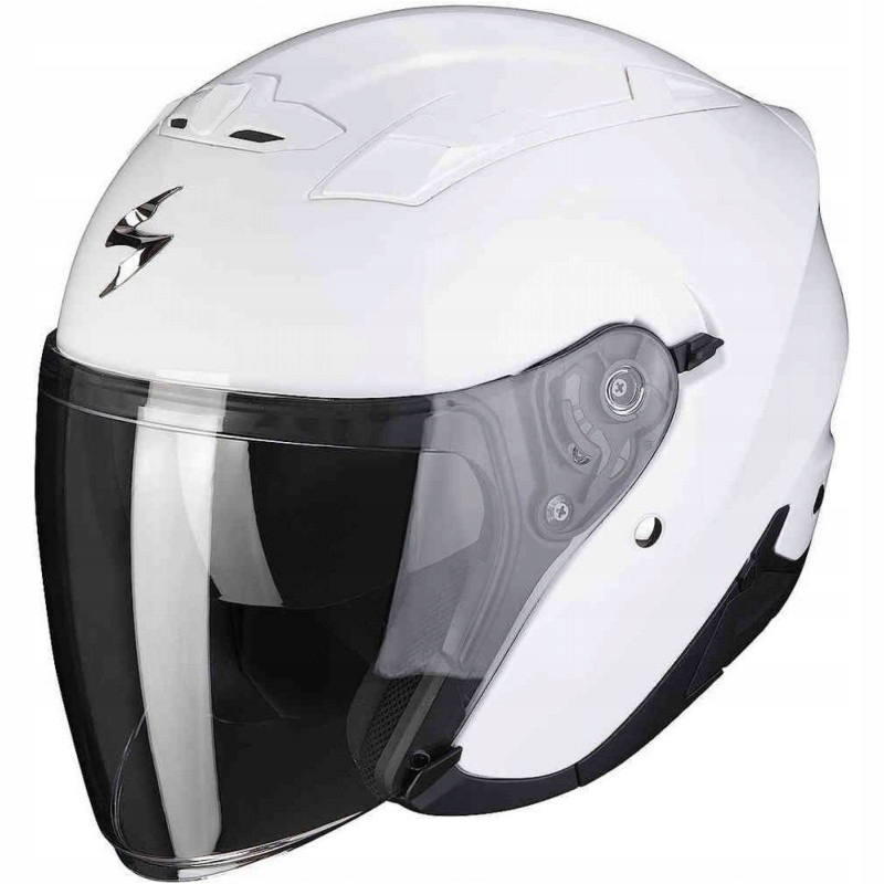 Scorpion EXO-230 White biela otvorená prilba s mixom na skúter S