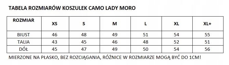 koszulka damska MORO XS bawełniana 170g ZIELONA CAMO PROMOSTARS R. XS Rozmiar XS