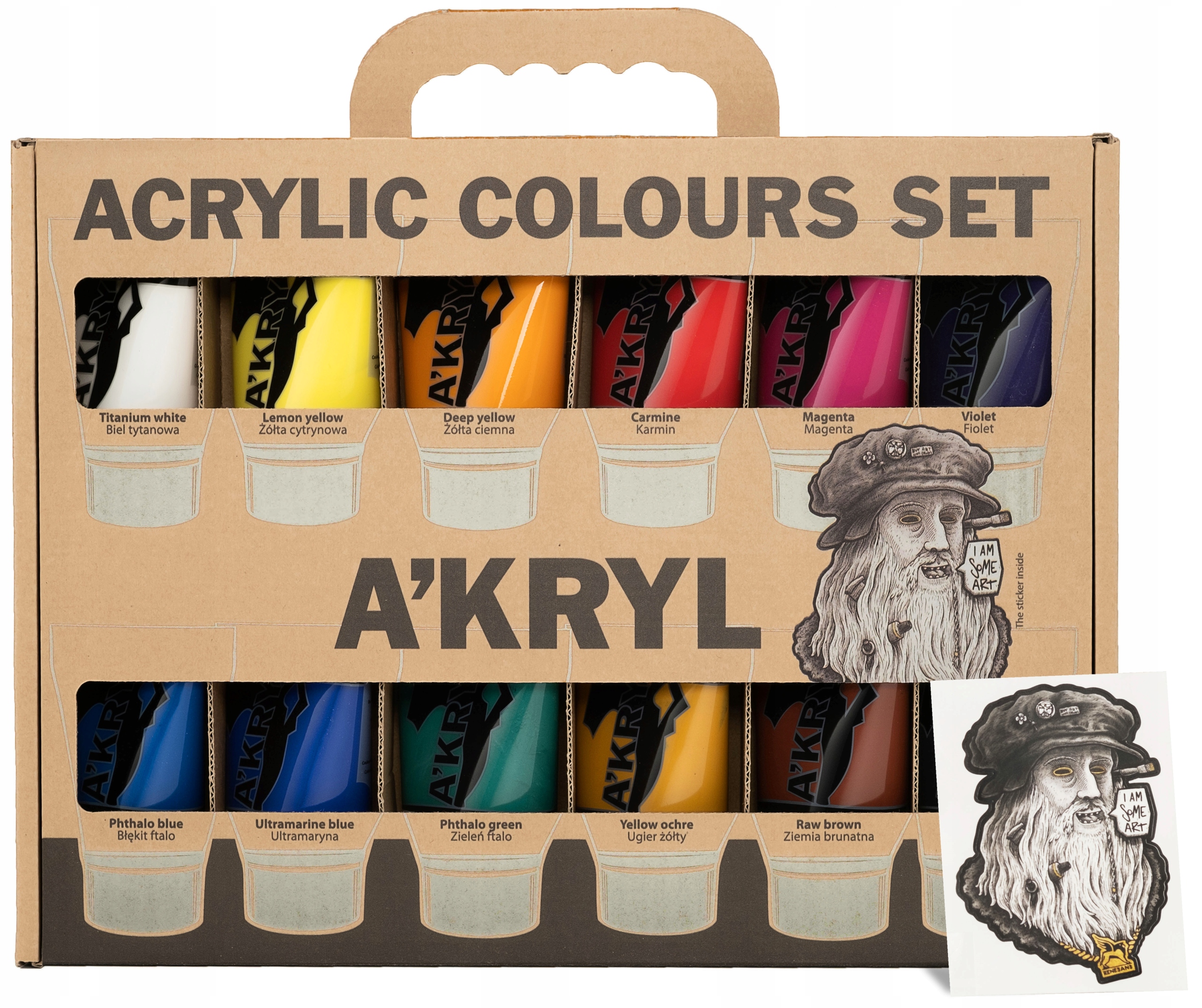 Renesans A'kryl sada akrylových barev 12x100 ml.