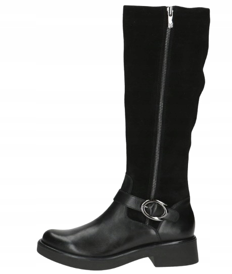 Caprice Dámské Černé Kožené Kozačky Se Zipem, Velikost 38, 1 H