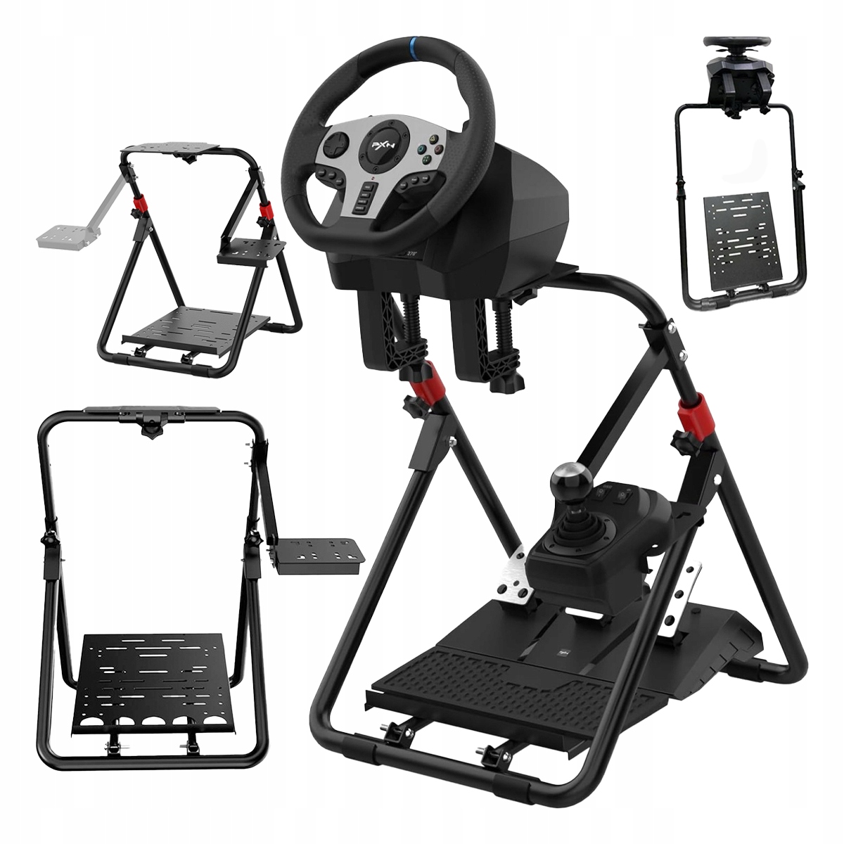 Stojak Pxn A9 pod kierownicę bazę pedały skrzynię do symulatora jazdy stal