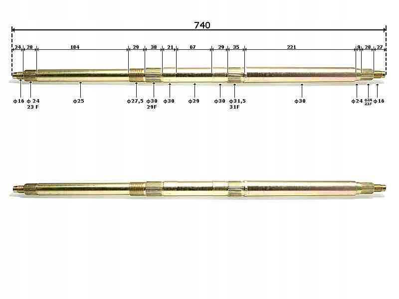 OŚKA TYŁ ATV 125 HB
