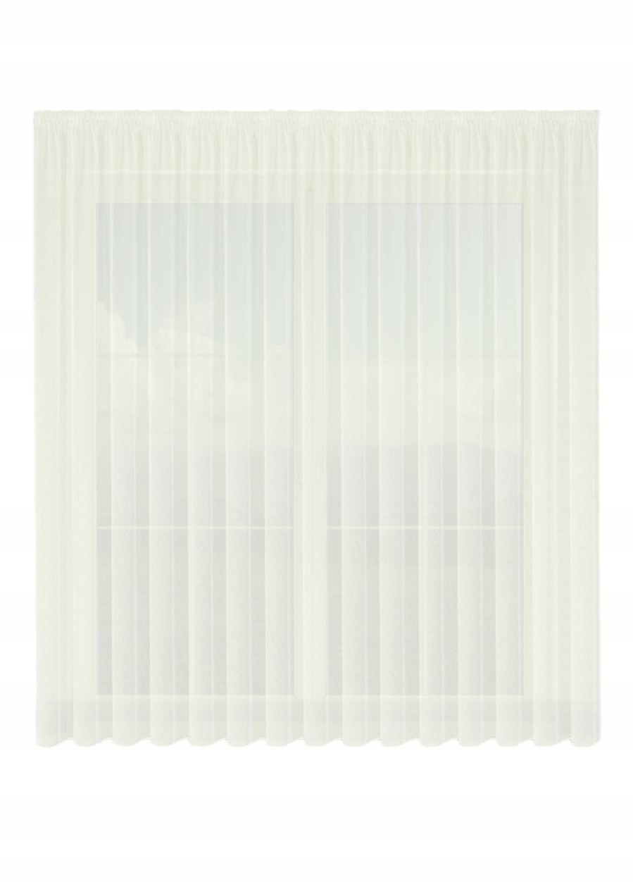 Hotová záclona 700X245, markizet ecru, hladká s závažím