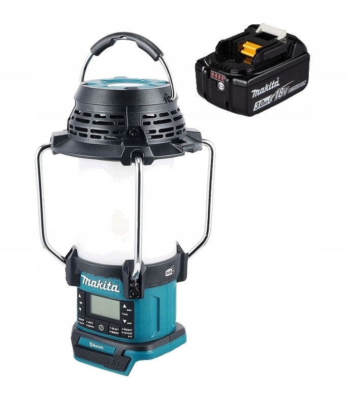 Makita Aku Radio z Lampą Latarką Fm Dab+ Lxt 18V 1x3Ah BL1830 DMR056