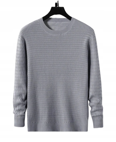 SHEIN SWETER MĘSKI SZARY PROSTY NA CODZIEŃ L VCF