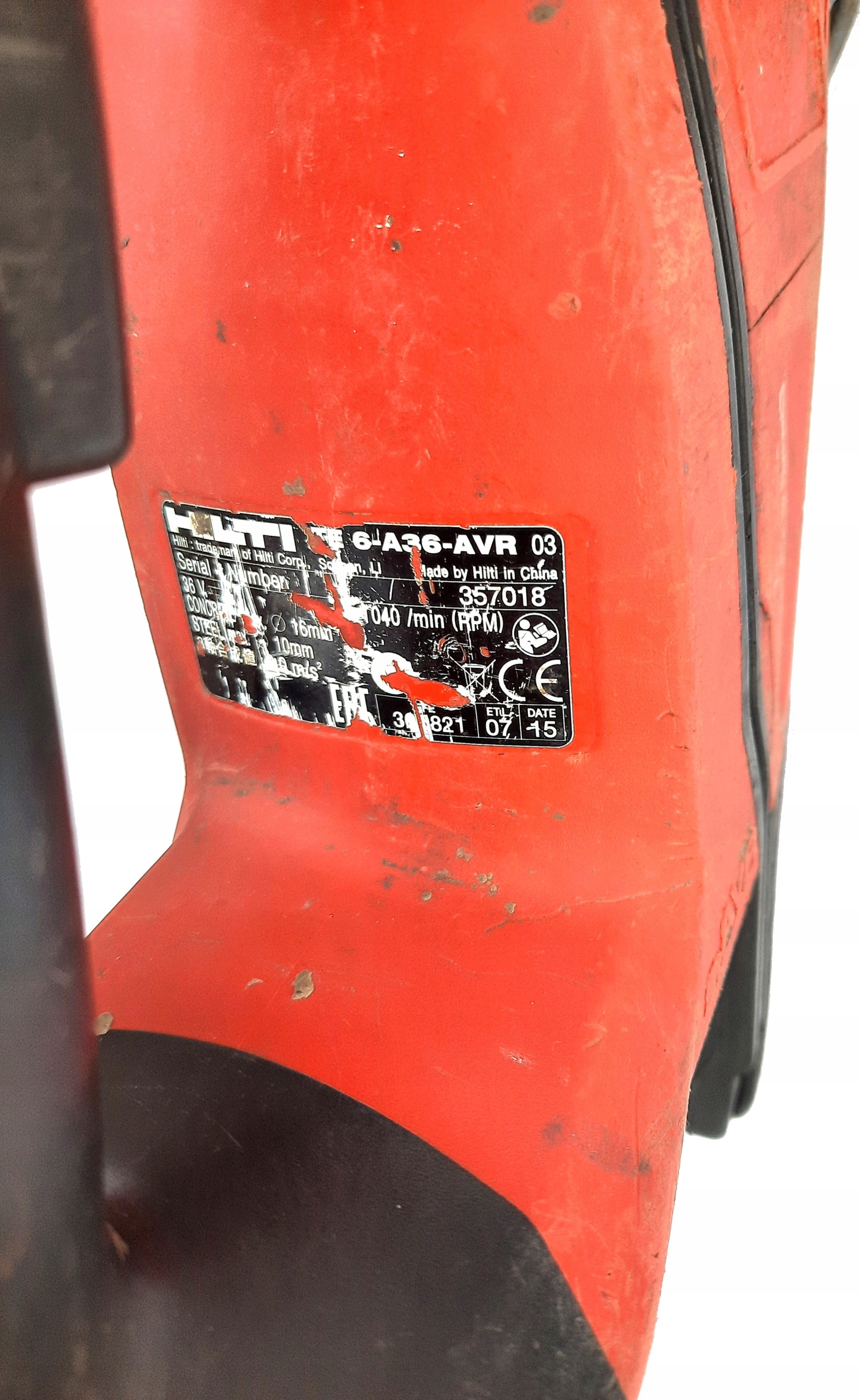 HILTI TE6-A36 AVR MŁOTOWIERTARKA AKUMULATOROWA Kod producenta TE6 A 36