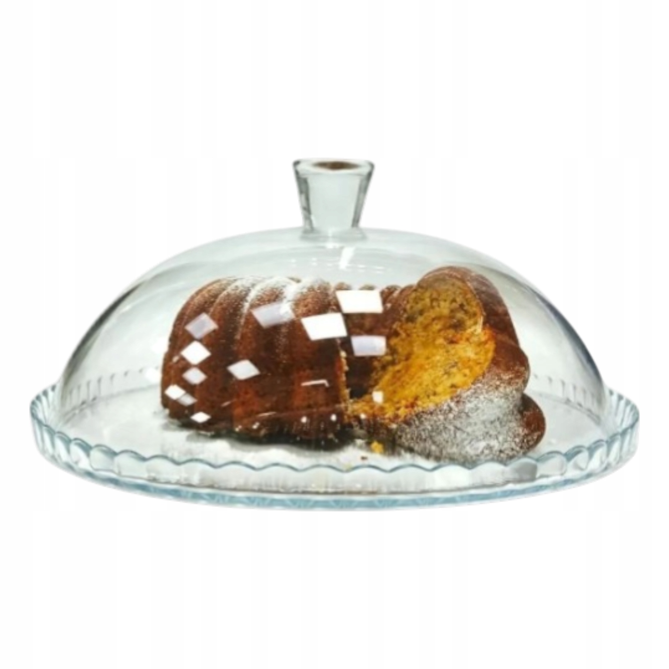 Podnos Skleněná 32x18CM Podnos Na Dort Dort Bábovky S Kloszem Myčka Na Nádobí