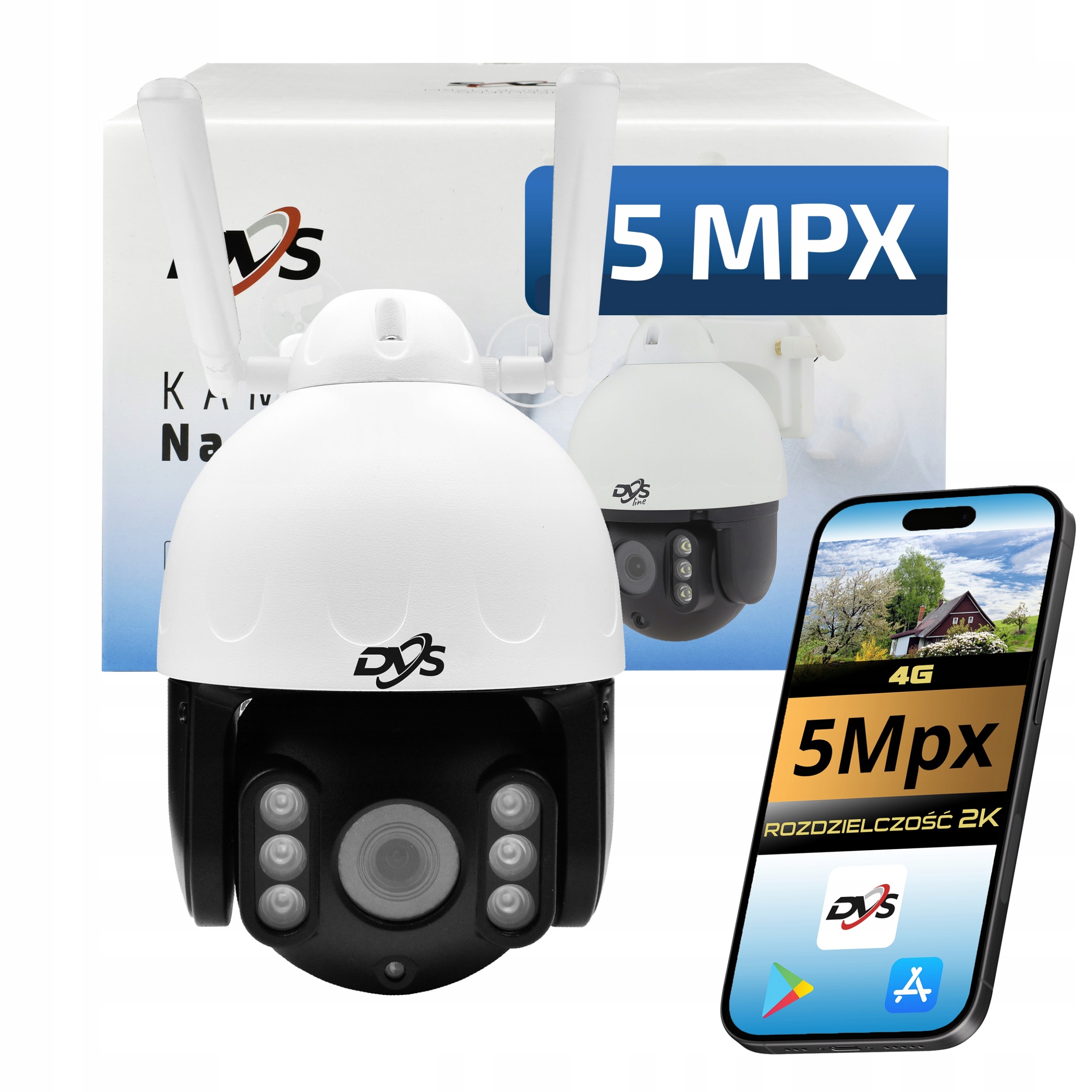 Kamera IP wewnętrzna, zewnętrzna DVS DVS-SDIP5040E-IRW-4G