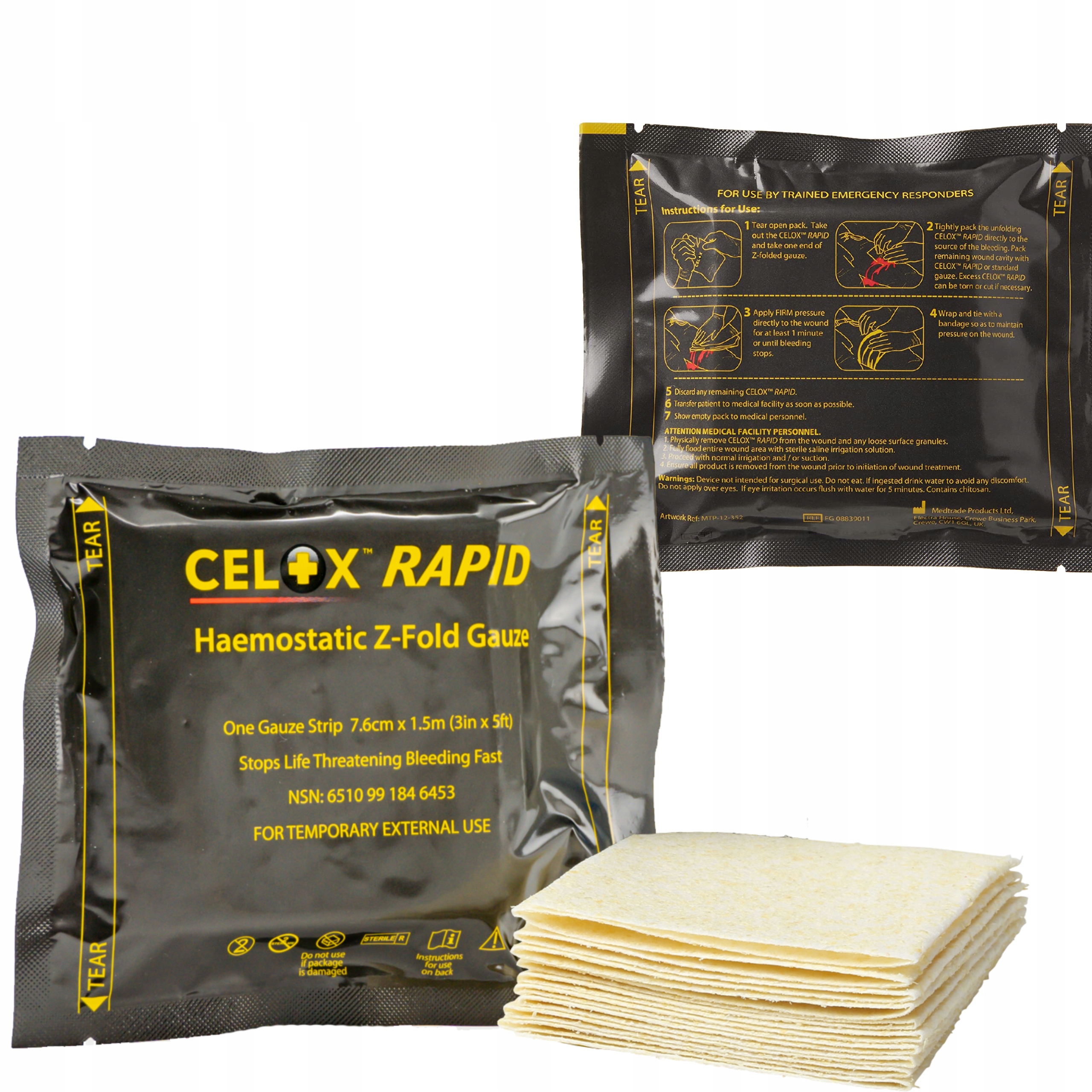 

Opatrunek hemostatyczny Celox Rapid Gaza Chitosan