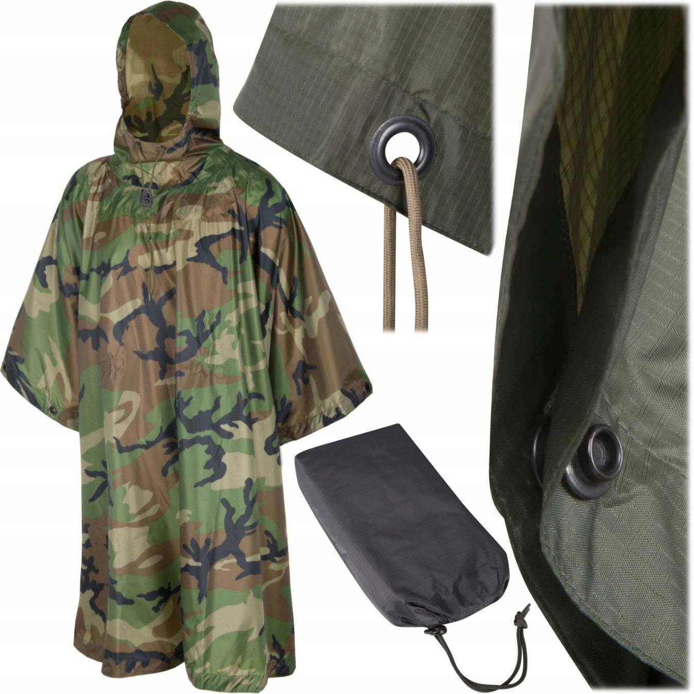 Pláštěnka Helikon Pončo U.s. Model Us Woodland