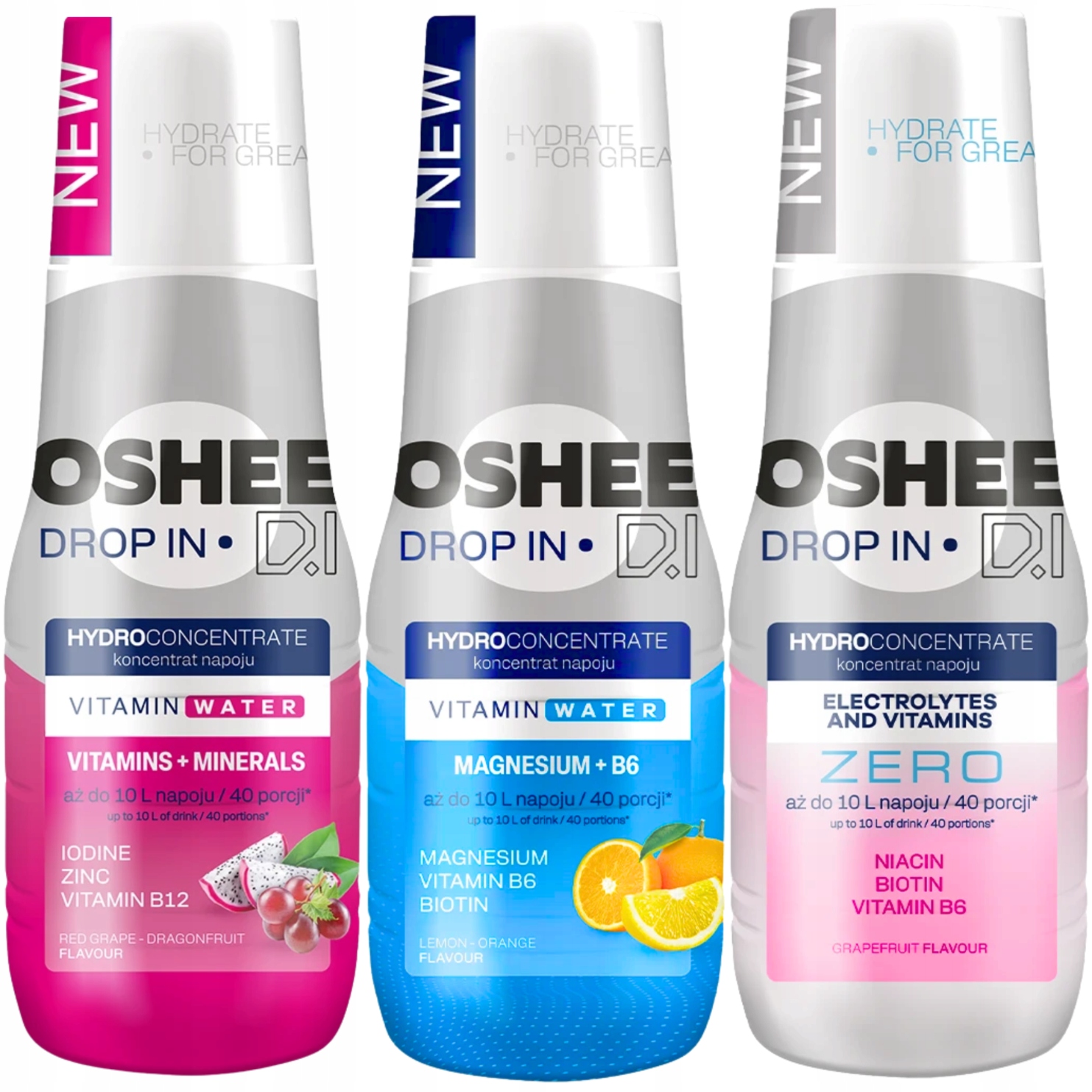 Levně Oshee Drop In koncentrát pro sodovku stream mix chutí 3 x 500 ml