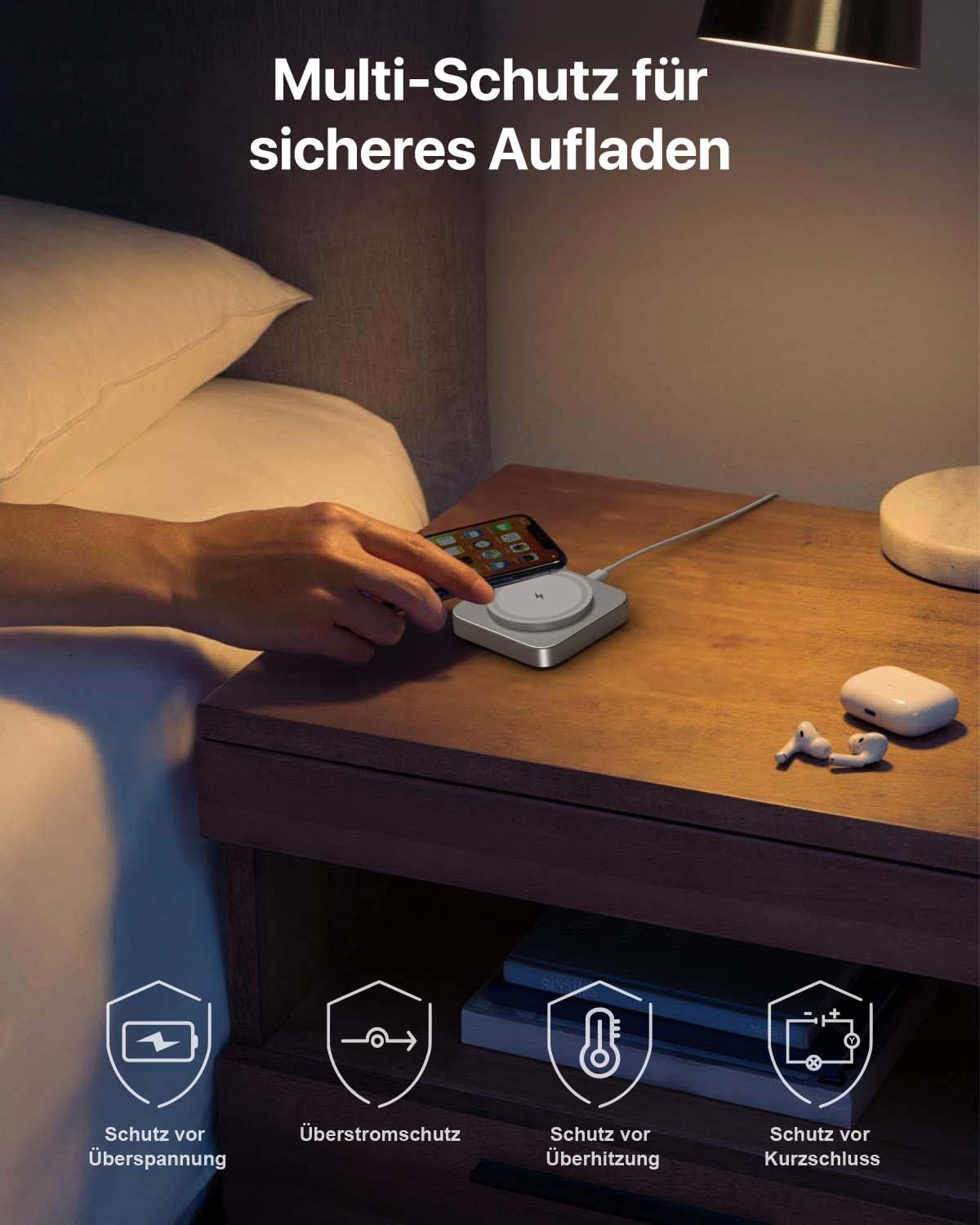 MAG-SAFE Ładowarka Bezprzewodowa Do iPhone i Apple Watch i AirPods Pro — miniatura 6
