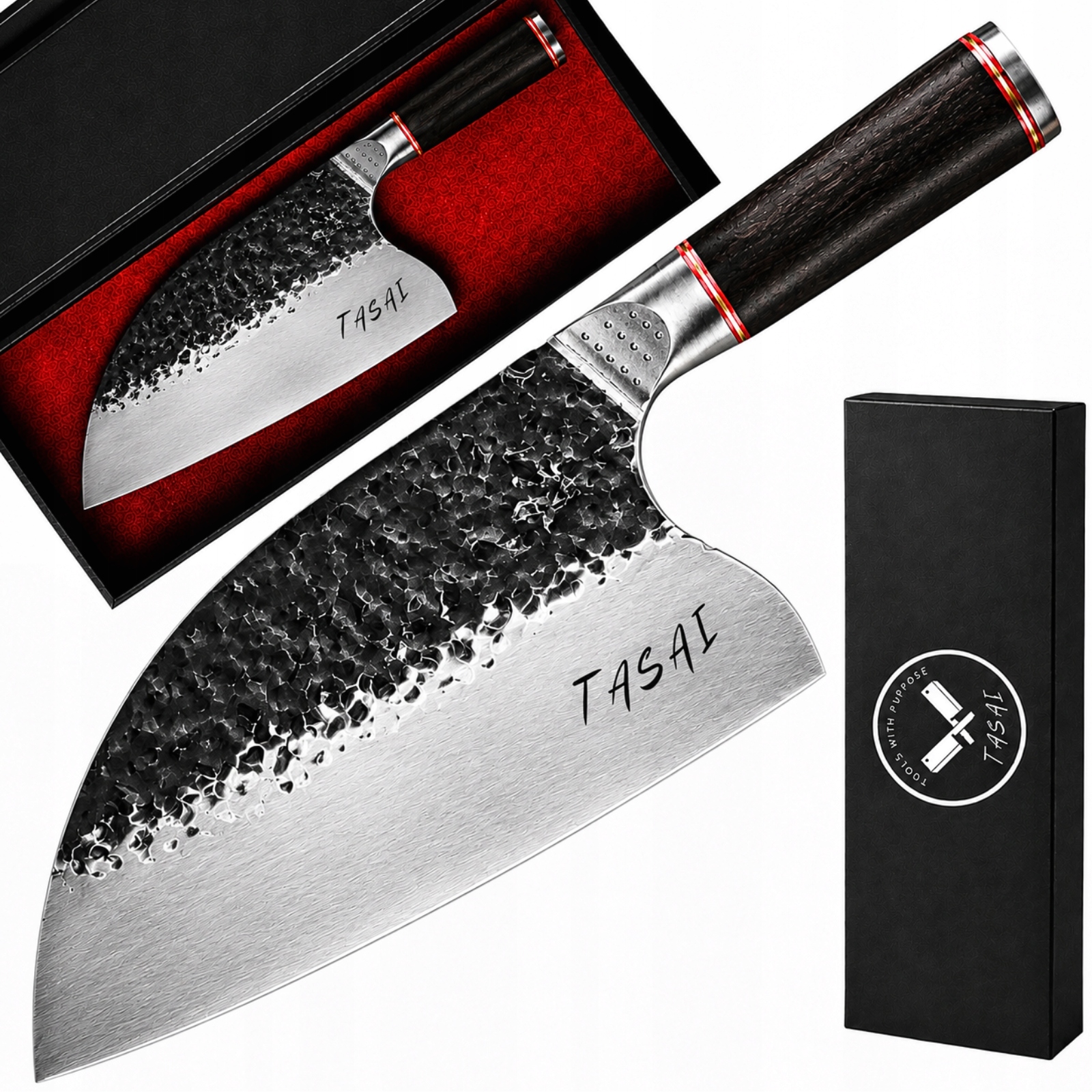 Kuchyňský sekáček Nůž šéfkuchaře Ostrý Tasai Serbian Chef's Knife 20 cm