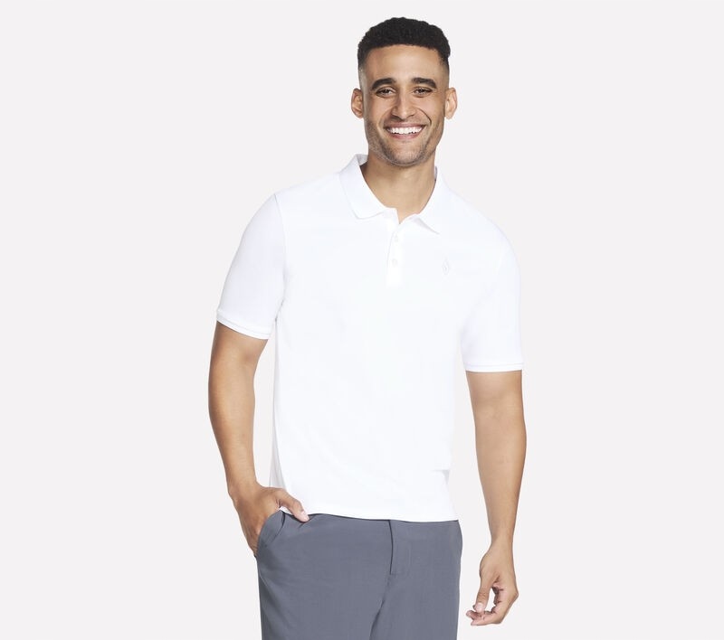 Pánské polokošile Skechers Off Duty bílé TP43 Wht