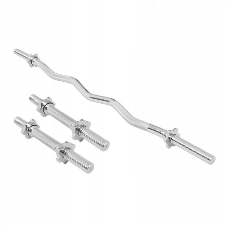 Gorilla Sports Sada činek a chromové Sz tyče, hvězd. zámky