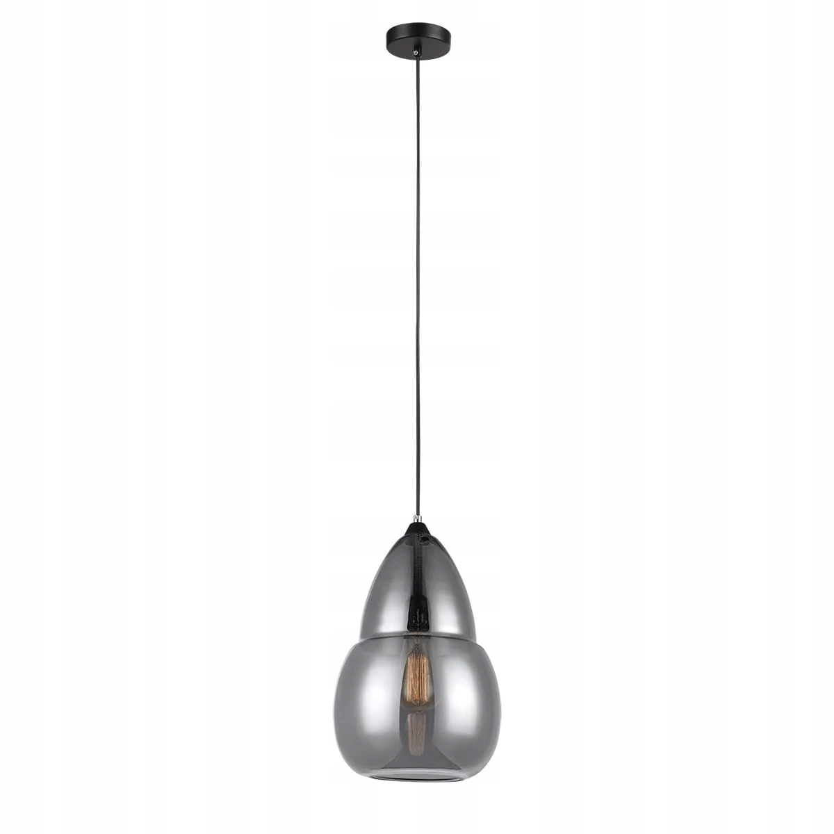 Italux Závěsná lampa Tesa Černá Industriální E27 60W Ø23 cm