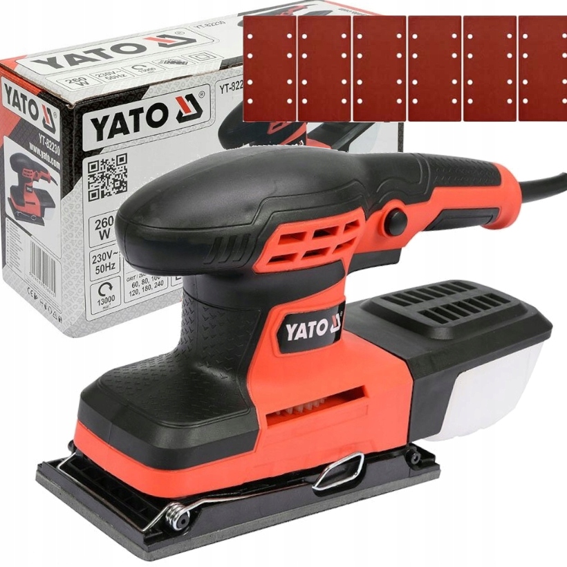 Yato Szlifierka Oscylacyjna Filtr 260W Z Odsysaniem Pyłu