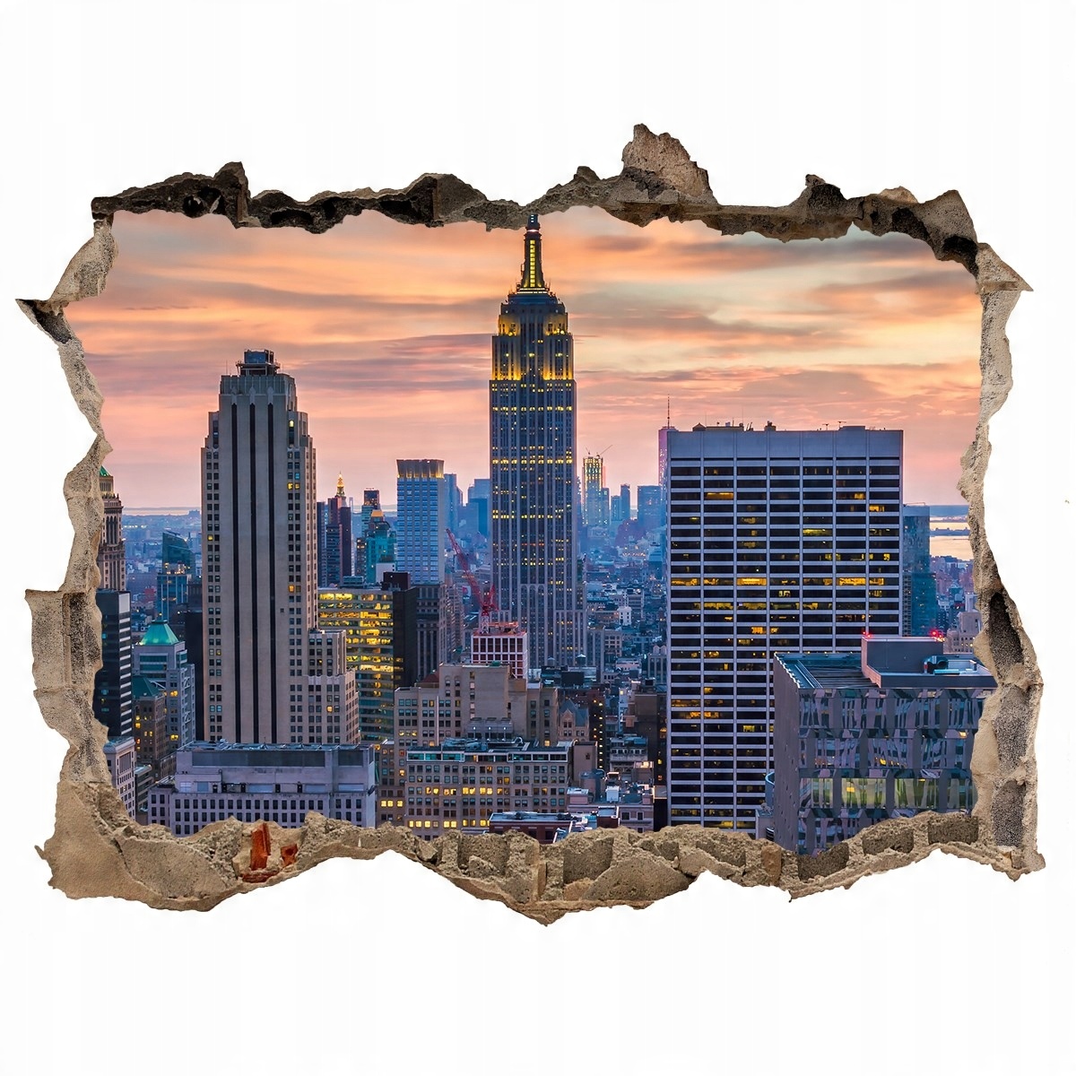 

Fototapeta dziura na ścianę 3d Manhattan Nowy Jork