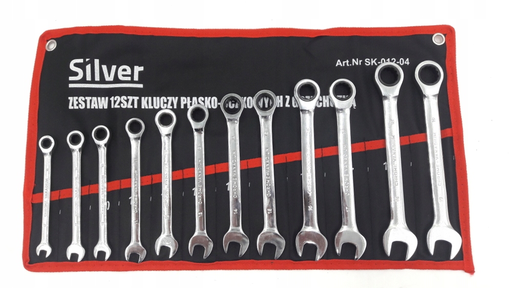 ГАЕЧНЫЕ КЛЮЧИ С ТРЕЩОТКОЙ 12 КЛЮЧЕЙ 8-19