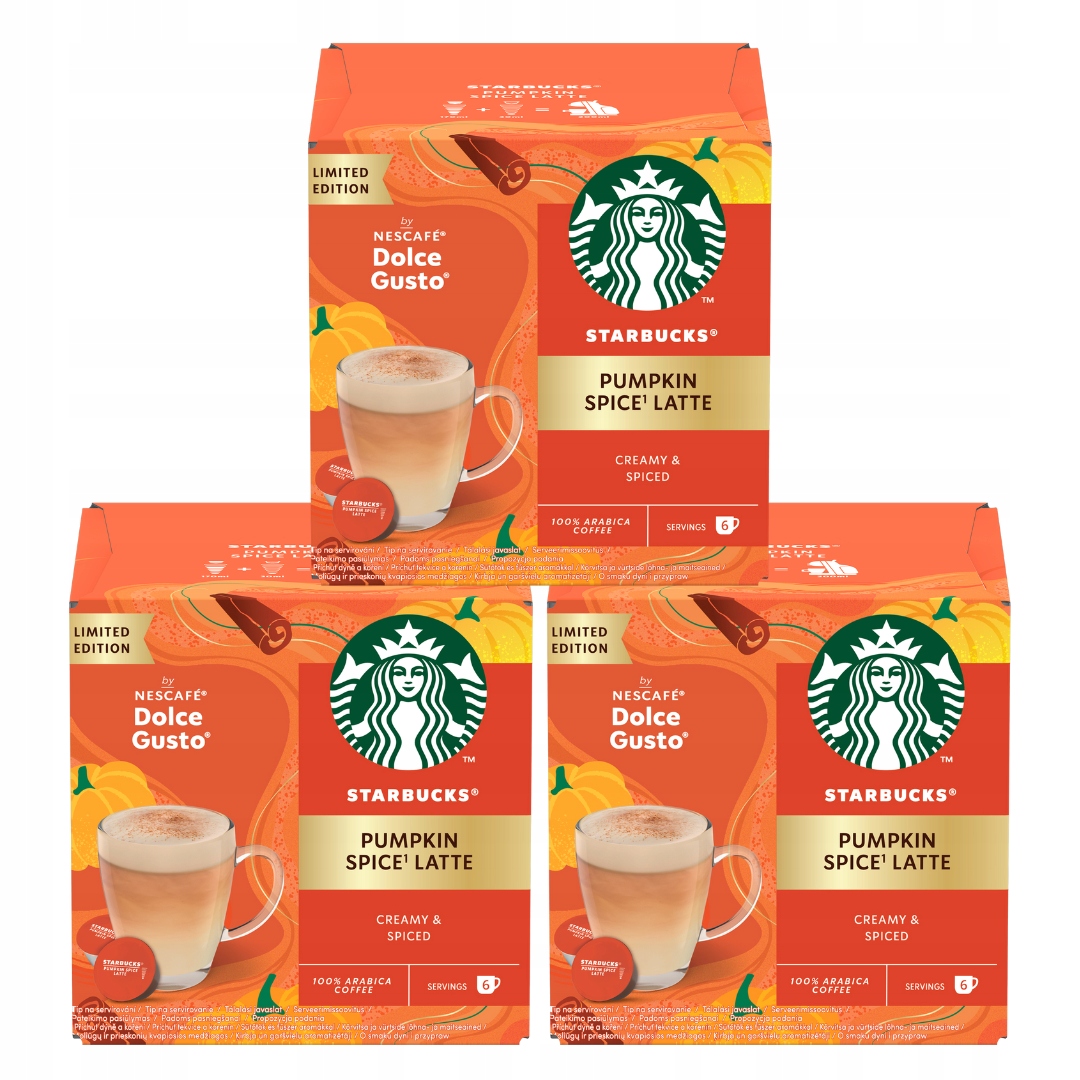 Kapsułki do ekspresu Dolce Gusto Starbucks Pumpkin Spice Latte 3x 12szt