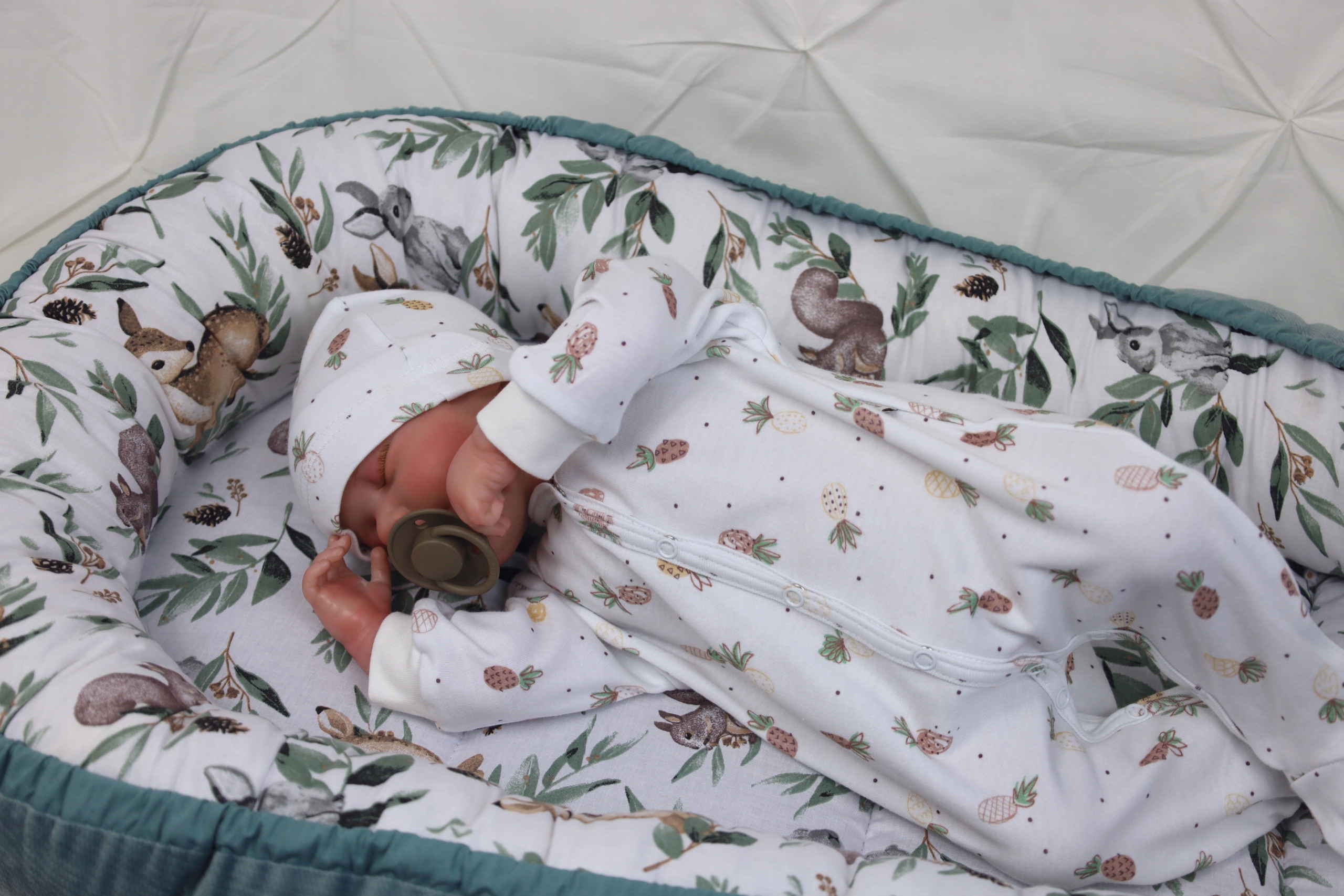 KOKON NIEMOWLĘCY GNIAZDKO OTULACZ VELVET / BAWEŁNA SARENKI Marka inna marka