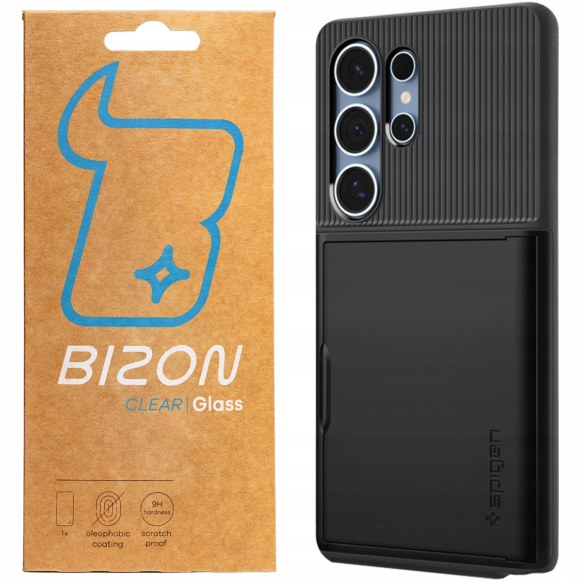 Pouzdro sklo pro Samsung Galaxy S25 Ultra, sada tenkých krytů Spigen Bizon