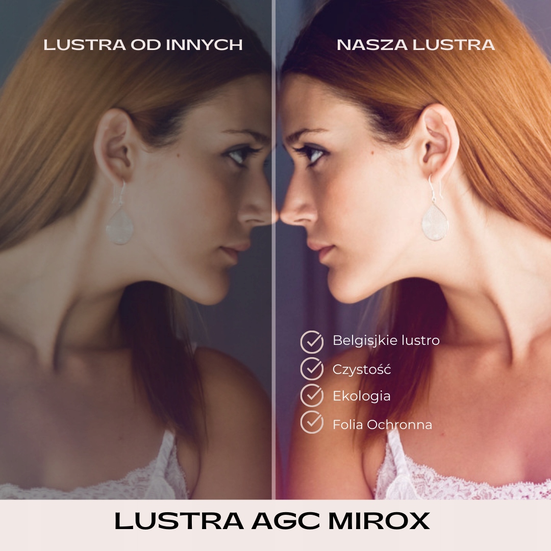 Lustro Rama Metalowa szeroka Fi 100 Premium Wysokość 1000 mm
