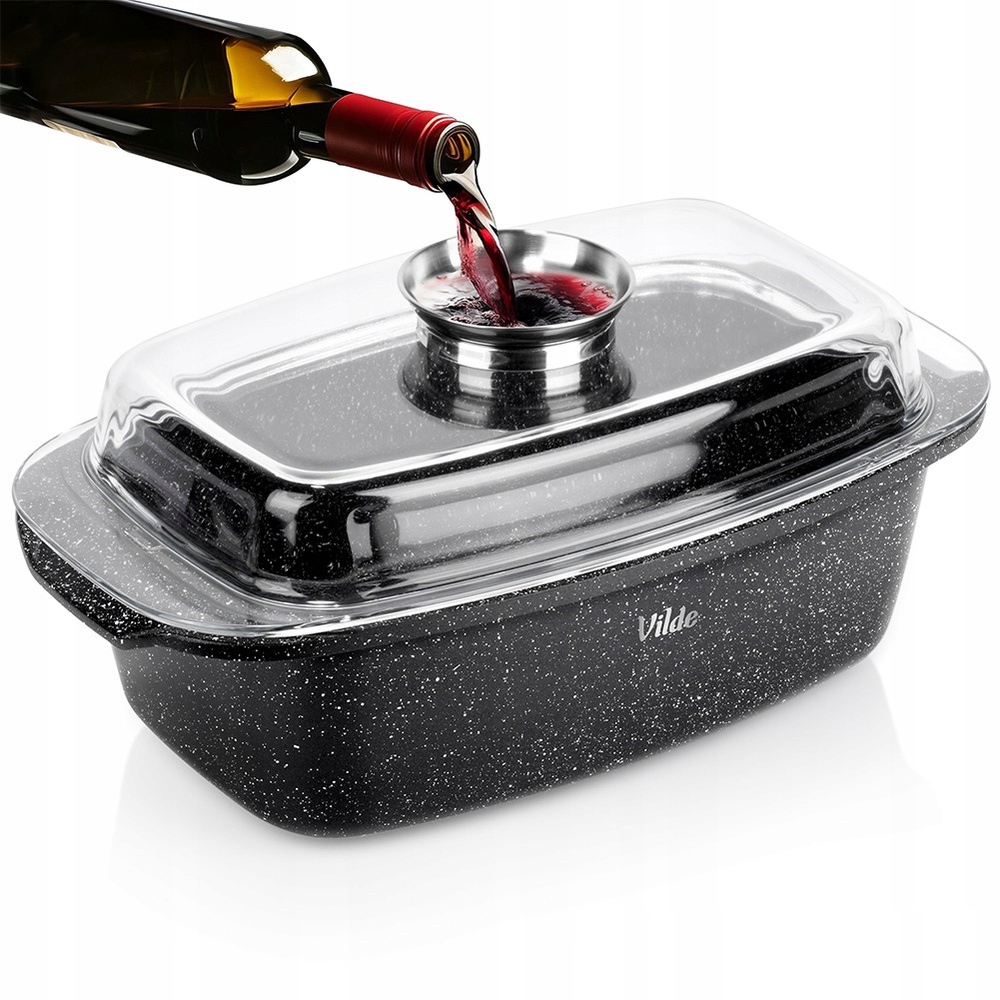 Pekáč granitový s poklicí Granitica 5,4 l, 39x22x17,5 cm