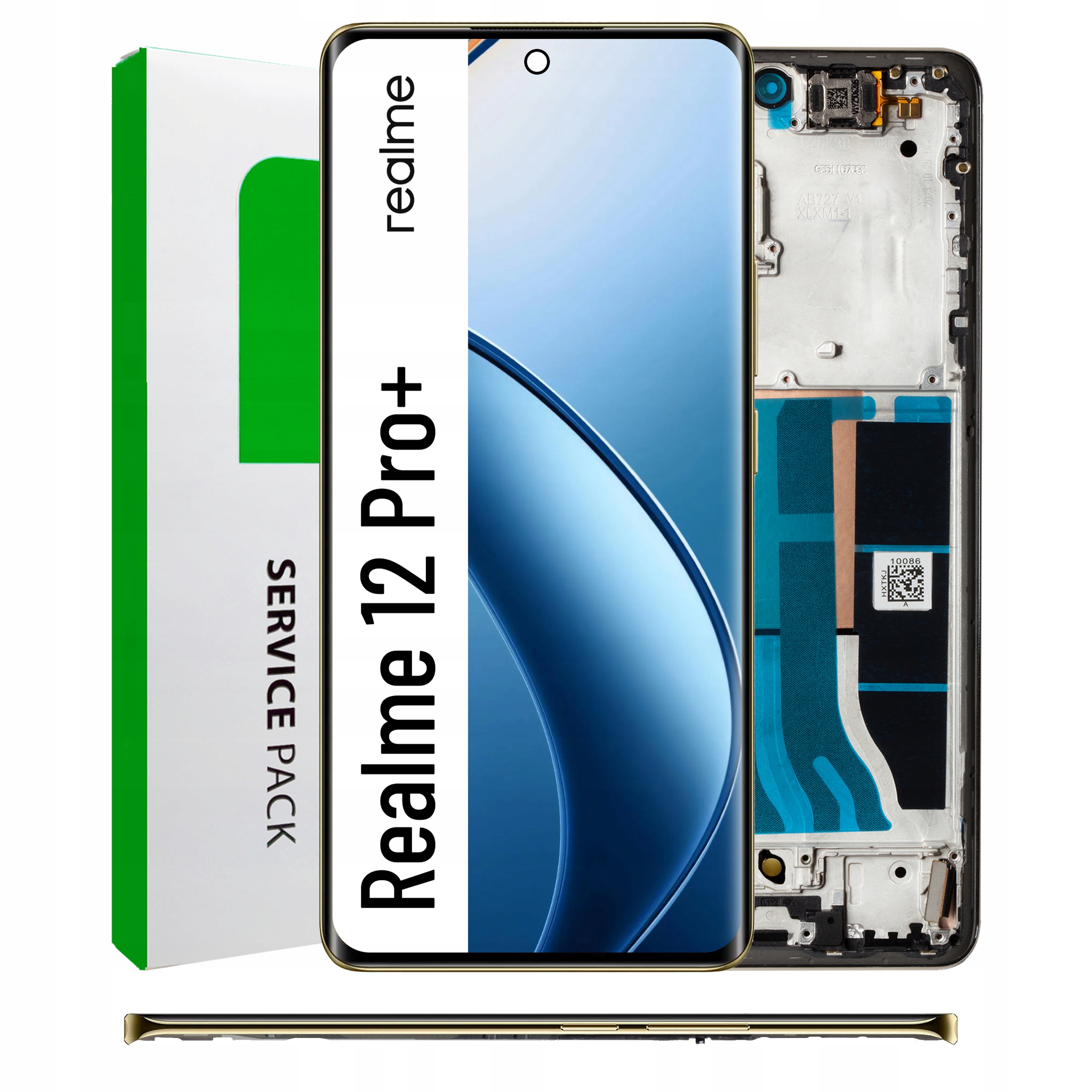 Displej pre Realme 12 Pro+ LCD Rámček Zlatý Originál Zila Matrica