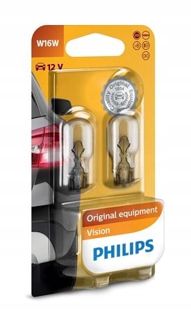 

Żarówki Philips W16W 12V W2.1X9.5D 2sztuki/blister