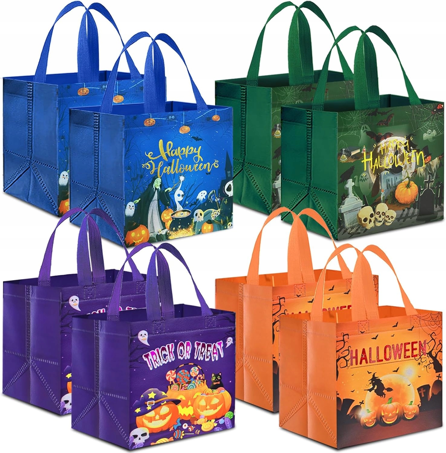 Tašky na koledu, nebo něco provedu na Halloween, 8 ks nákupních tašek
