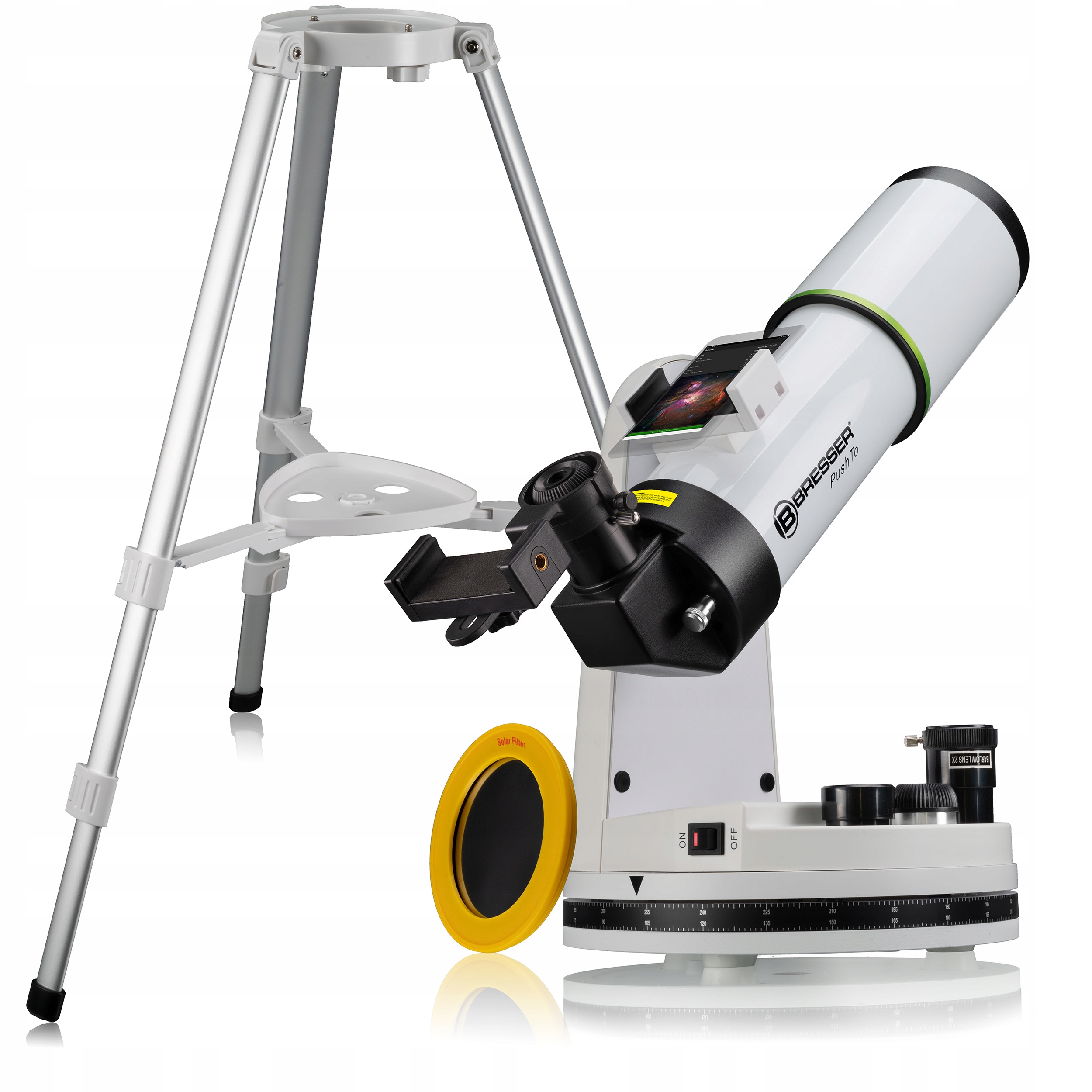 Inteligentny teleskop Bresser PushTo AR-80/400 Smart-Teleskop z trójnogiem