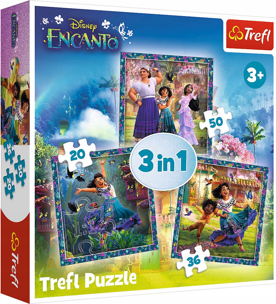

Puzzle 3W1 Bohaterowie Magicznego Encanto 106 El.