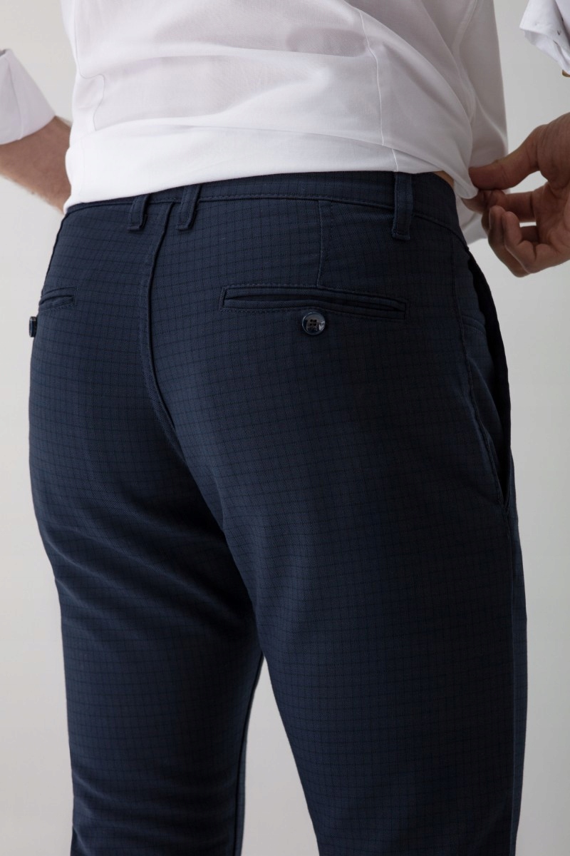 Bridle pánské kalhoty N219 slim, Systém bavlna, námořnická modrá, vel., W35, L36