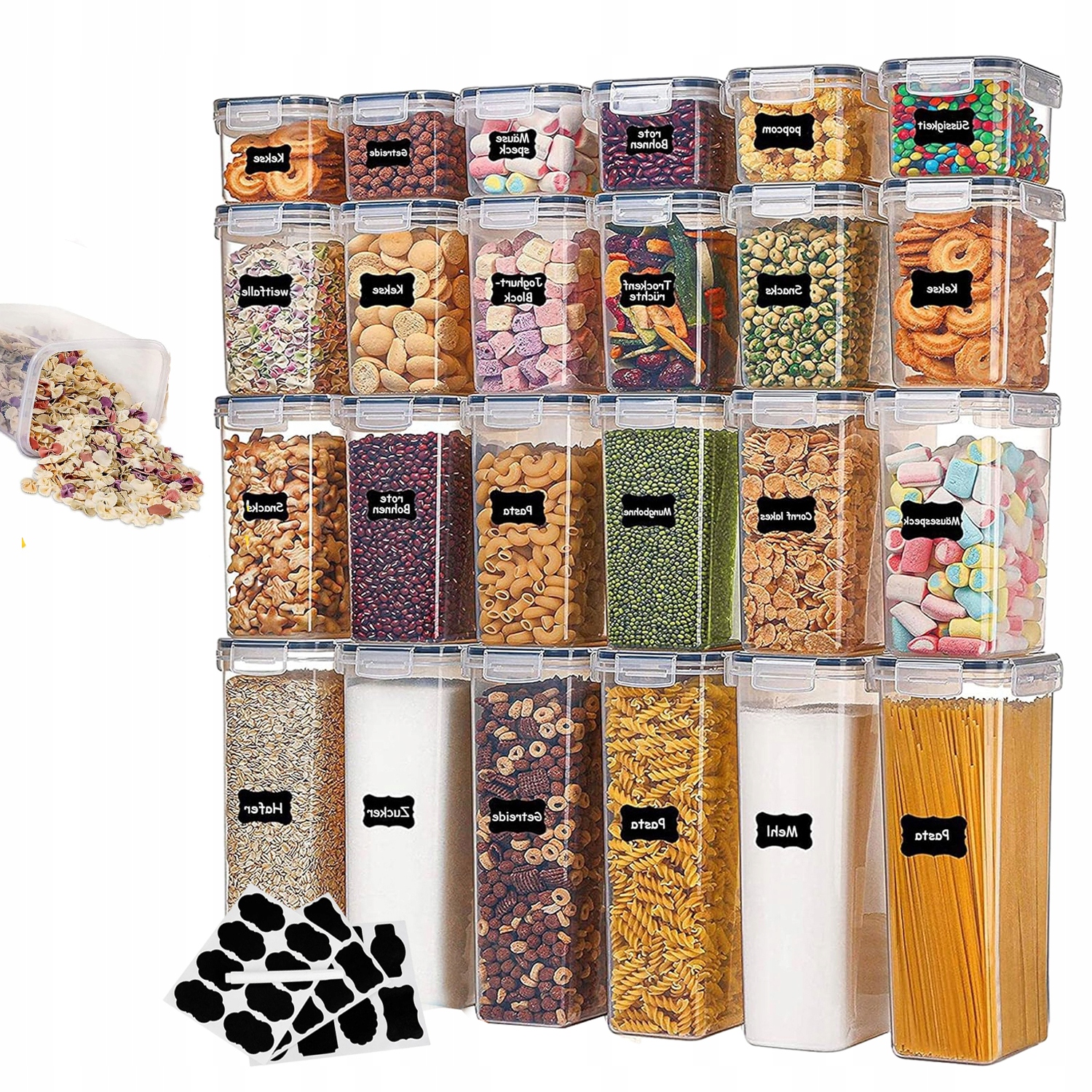 24KS Plastové Hermetické Nádoby Na Potraviny S Víkem, Praktické