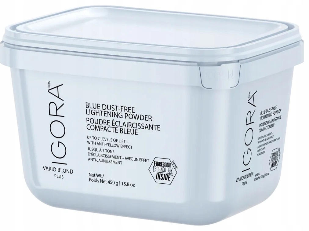 Schwarzkopf Igora Vario Blond Plus – modrý bezprašný rozjasňovač 450 g