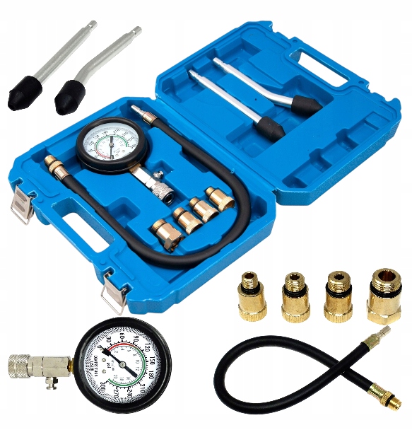 Tester ciśnienia sprężania Falon-Tech FT4408 manometr 8 el.