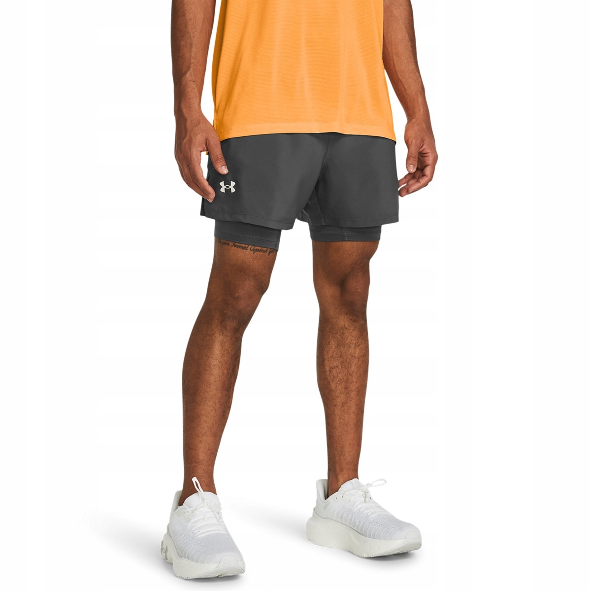 Kraťasy Ua Launch 5'' 2-IN-1 Shorts-gry